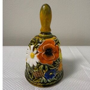 Vintage Inarco Japan Floral Porcelain Bell Hand Painted Cottagecore